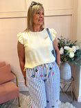 Load image into Gallery viewer, Frill Cap Sleeved Top  - Lemon - Wardrobe By Simone

