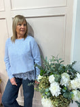 Load image into Gallery viewer, Lace Edge Jumper - Pale Blue

