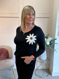 Load image into Gallery viewer, Daisy V Neck Top - Black
