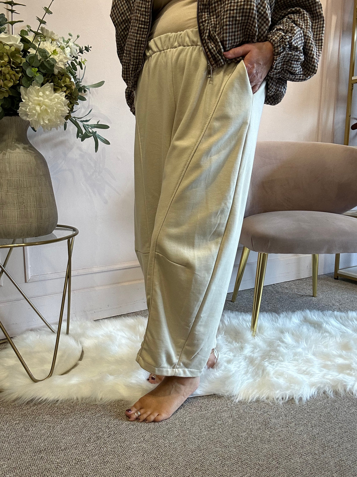 Baggy Barrel Jogger Pant - Oatmeal