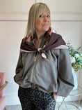 Load image into Gallery viewer, Scarf With Zip Jacket - Deep Taupe
