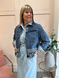 Load image into Gallery viewer, Embroidered Denim Jacket - Denim Blue - Wardrobe By Simone
