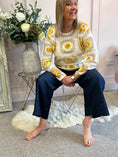 Load image into Gallery viewer, Crochet  Scallop Edge Jumper - Cream/Yellow - Wardrobe By Simone

