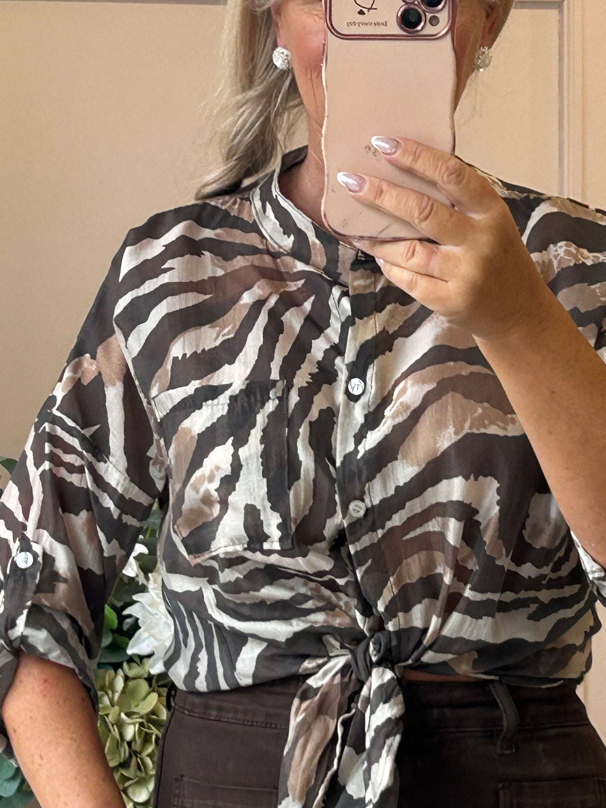 Tiger Print Shirt - Browns