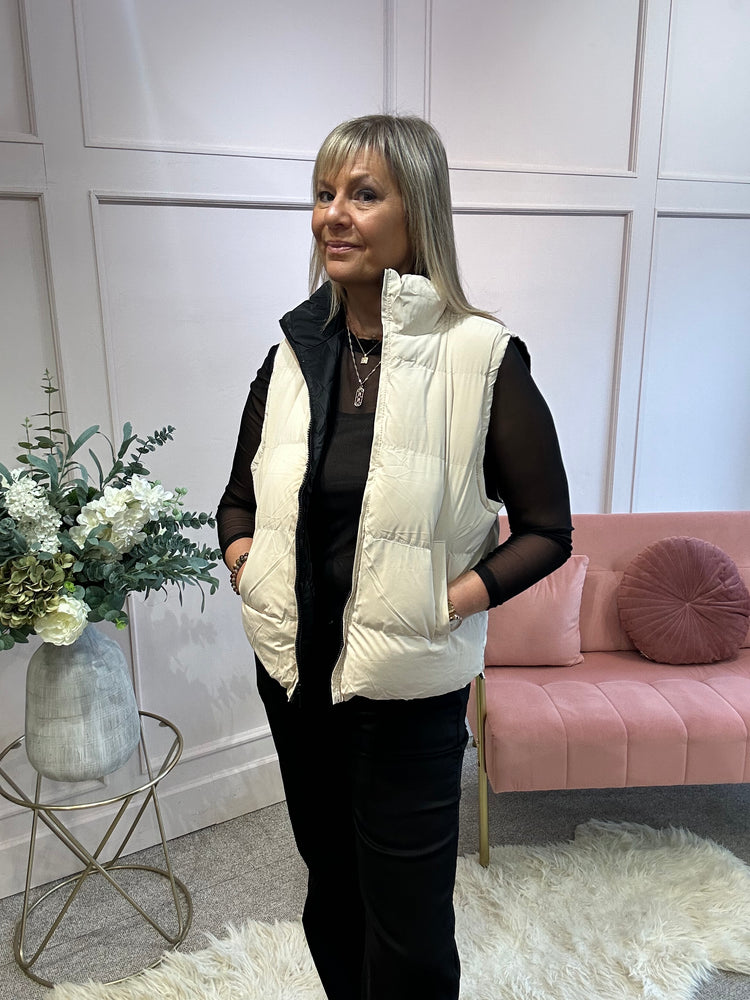 Gilet - Cream/Black