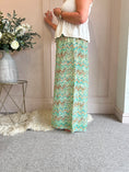 Load image into Gallery viewer, Paisley & Fleck Of Gold Wide Pant - Green - Wardrobe By Simone
