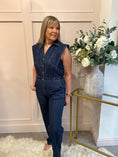 Load image into Gallery viewer, Denim Jumpsuit - Dark Denim - Wardrobe By Simone
