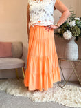 Load image into Gallery viewer, Gypsy Maxi Skirt - Orange - Wardrobe By Simone
