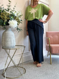 Load image into Gallery viewer, Scarf Tie Wide Pant - Navy

