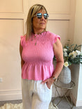 Load image into Gallery viewer, Cute Peplum Top  - Candy Pink - Wardrobe By Simone
