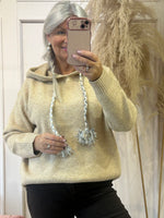 Knitted Hoody Jumper - Caramel