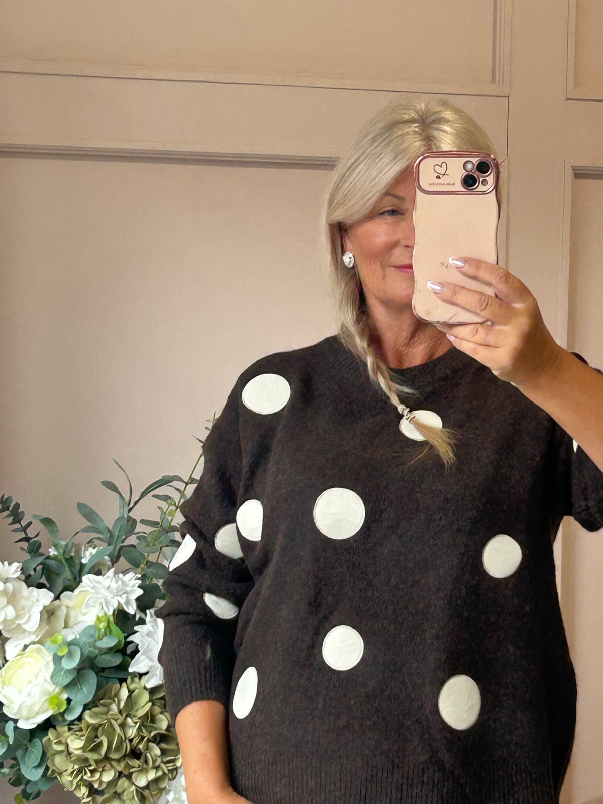 Spot Jumper - Brown/Cream
