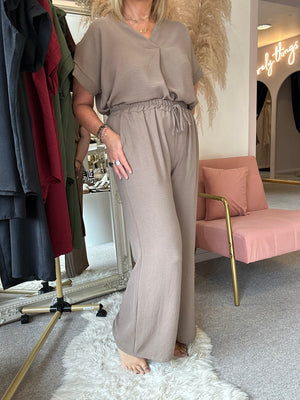 Wide Leg Pant - Mocha