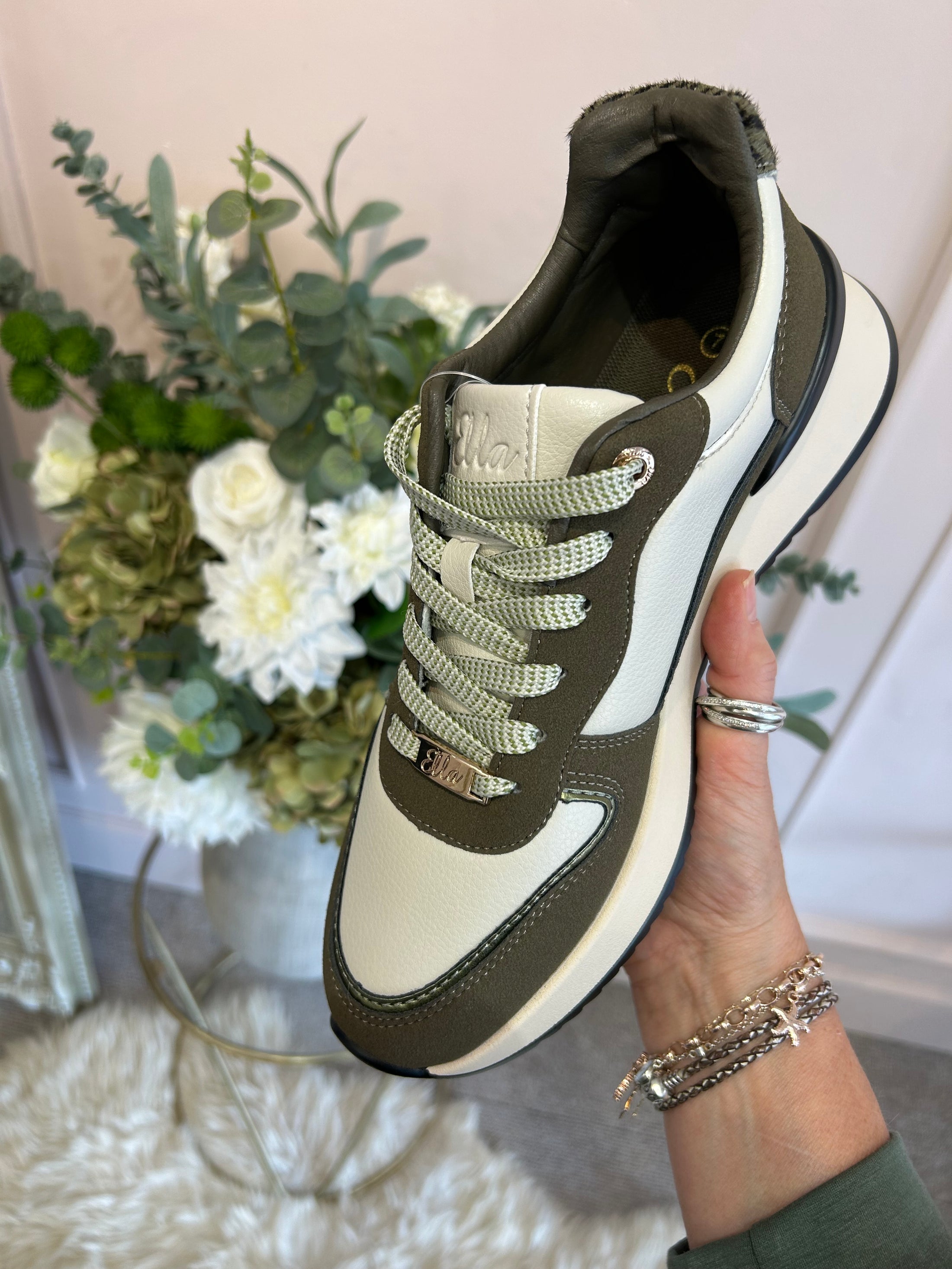 Nevada Trainer - Khaki - Wardrobe By Simone