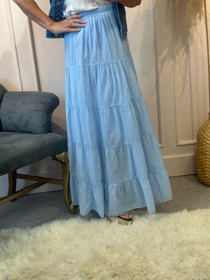 Gypsy Maxi skirt - Pale Blue