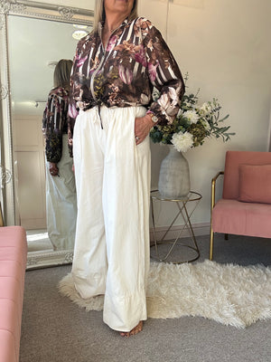 Wide Corduroy Pant - Cream