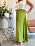 Load image into Gallery viewer, Deep Elasticated Waist Wide Pant - Olive Green
