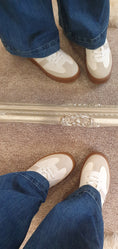 Load image into Gallery viewer, Beige Detail & Chunky Sole Trainer - White - Wardrobe By Simone

