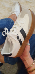Load image into Gallery viewer, Black Detail & Chunky Sole Trainer - White - Wardrobe By Simone

