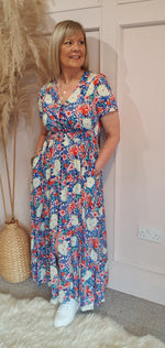 Floral Bloom Maxi Dress - Blue/Mix - Wardrobe By Simone