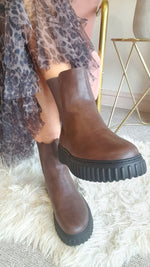 Demi - Tyre Tread Ankle Boot - Brown