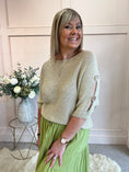 Load image into Gallery viewer, 3 Gold Button Thread Jumper - Gold - Wardrobe By Simone
