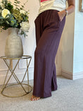 Load image into Gallery viewer, Wide Leg Pant - Damson

