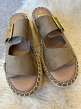 Load image into Gallery viewer, Ivy Buckle & Weave Slider Sandal - Taupe - Wardrobe By Simone
