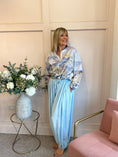 Load image into Gallery viewer, Santorini In Bloom Zip Jacket - Ice Blue/Blue
