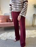 Load image into Gallery viewer, Comfy Wide Leg Lounge Pant - Burgundy
