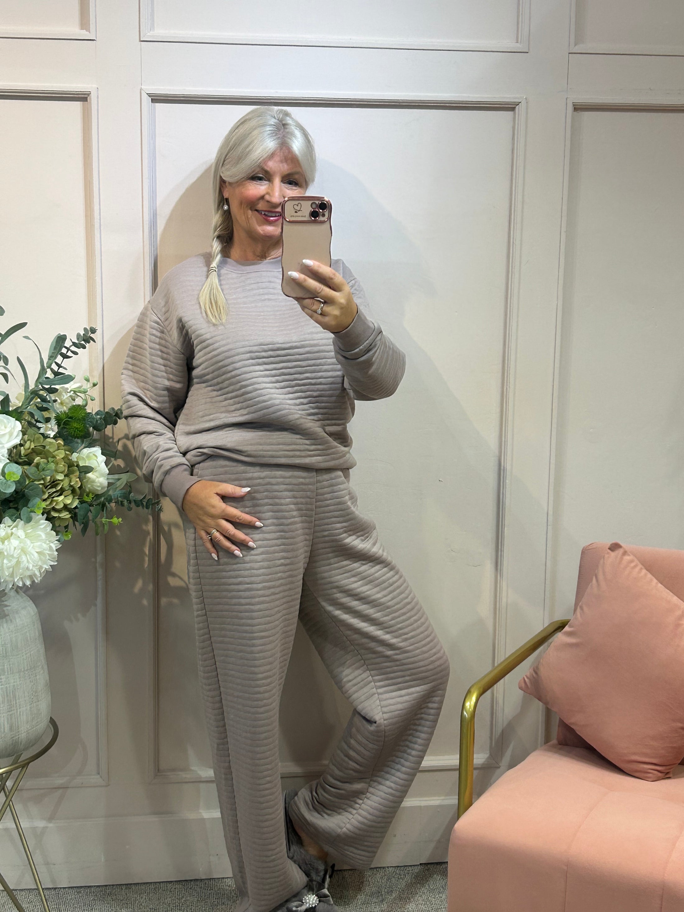 Quilted Lounge Set - Mink