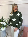 Load image into Gallery viewer, Star Jumper - Khaki/Cream
