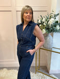 Load image into Gallery viewer, Denim Jumpsuit - Dark Denim - Wardrobe By Simone
