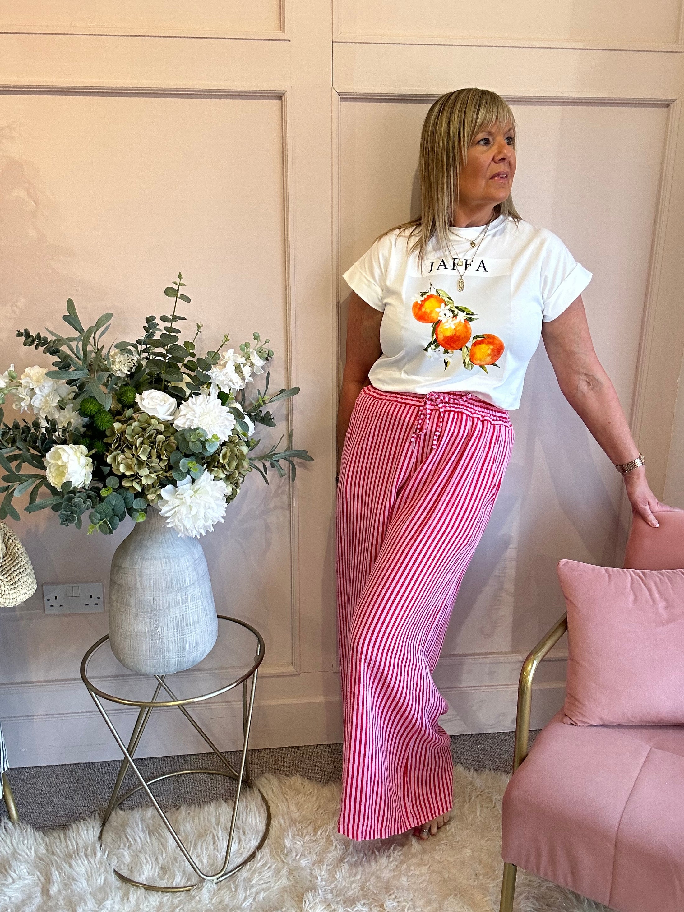 Just a Jaffa T Shirt  - White - Wardrobe By Simone