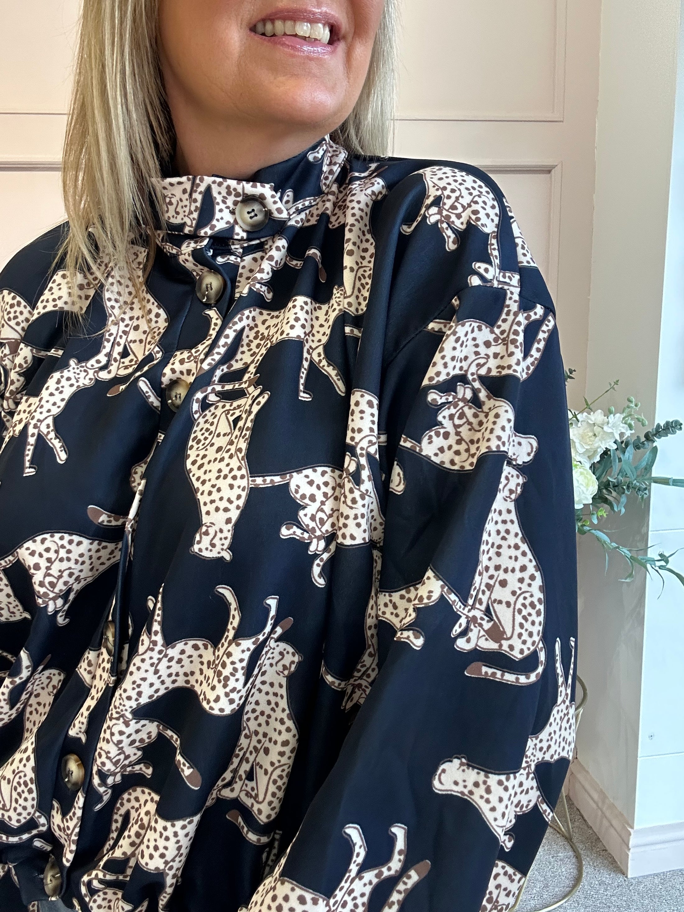 Leopard Jacket/Shirt - Blue