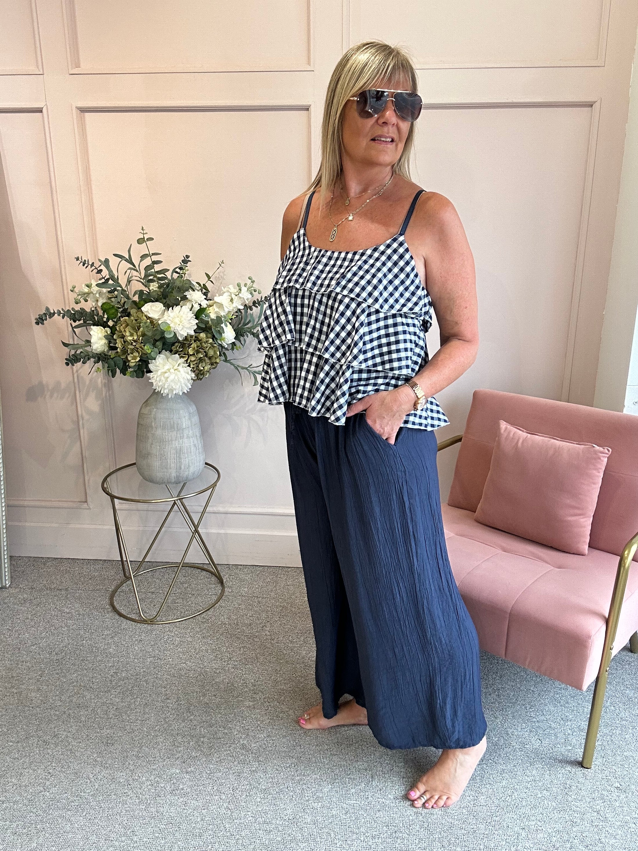 Relaxed Wide Pant - Navy