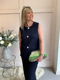 Load image into Gallery viewer, Waffle Effect Top & Pant Set - Navy
