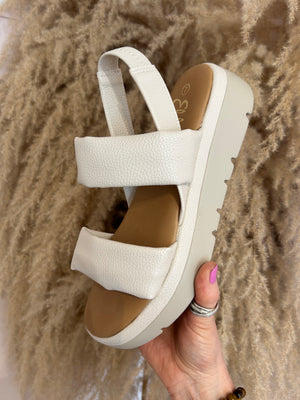 Sadies Cross Band Sandal - Cream