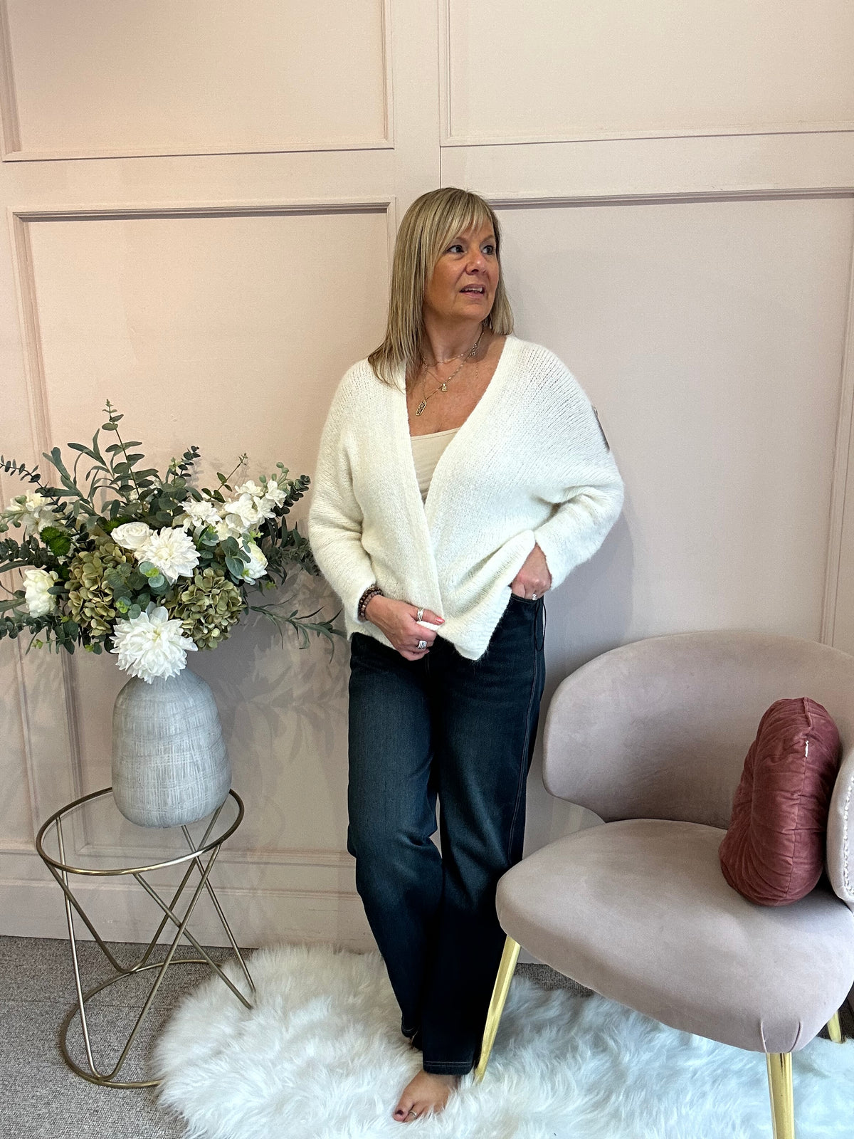 Soft Easy Cardigan - Cream
