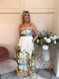 Load image into Gallery viewer, Lost In Paradise Maxi Dress - Cream/Green - Wardrobe By Simone
