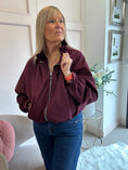 Load image into Gallery viewer, Ruffle Collar Zip Jacket - Burgundy
