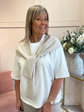 Load image into Gallery viewer, Quirky T Shirt Top - Cream/Beige - Wardrobe By Simone
