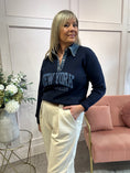 Load image into Gallery viewer, New York Denim Collar Jumper - Navy
