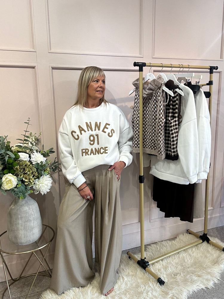 Cannes 91 Sweatshirt  - White