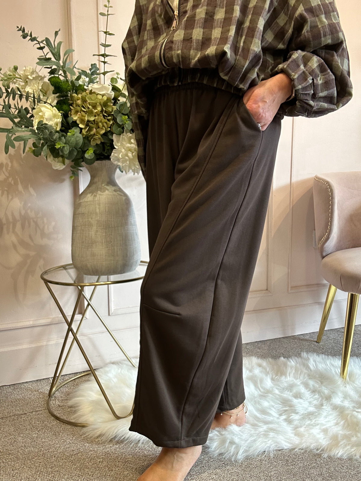 Baggy Barrel Jogger Pant - Brown