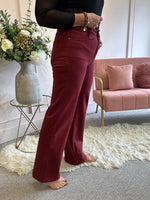 Super Cool Wide Jean - Burgundy