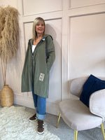 Oversized Hooded Shower Mac - Khaki