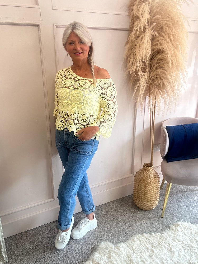Cute Crochet Little Jumper - Lemon Yellow