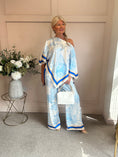 Load image into Gallery viewer, Handkerchief Style Top & Trouser Set - Blue/Yellow One size
