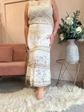 Load image into Gallery viewer, Lace & Crochet Gypsy Skirt - White/Cream - Wardrobe By Simone
